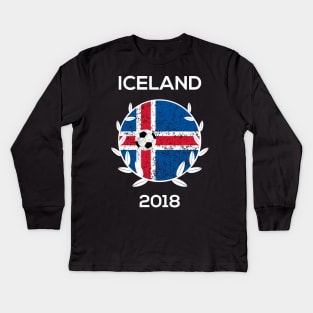 Iceland Soccer World Cup 2018 Fan Gear Kids Long Sleeve T-Shirt